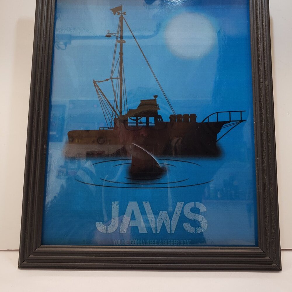 "Jaws" 9x10 Framed Print with Back Light Battery Operated on/off switch